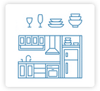 Kitchenette and utility/service area